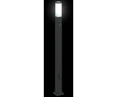 Pakabinamas šviestuvas Apšvietimo stulpeliai su jutikliu ir lizdu, 3 vnt., 110 cm, juodi, IP44