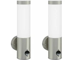 Pakabinamas šviestuvas Lauko sieninė lemputė 2 pcs Sidabro 12 x 8,5 x 29 cm