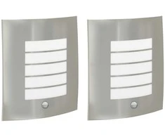 Pakabinamas šviestuvas Lauko sieninė lemputė 2 pcs Sidabro 23.5 x 9 x 26 cm