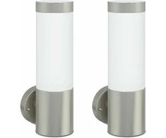 Pakabinamas šviestuvas Lauko sieninė lemputė 2 pcs Sidabro 12 x 8,5 x 27 cm