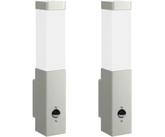 Pakabinamas šviestuvas Lauko sieninė lemputė 2 pcs Sidabro 10.5 x 6 x 33 cm