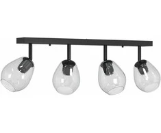 Pakabinamas šviestuvas Lubų prožektorius Juoda 73.5 x 13 x 26 cm Stiklas ir metalas