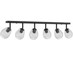 Pakabinamas šviestuvas Lubų prožektorius Juoda 110,5 x 13 x 26 cm Stiklas ir metalas