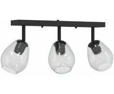 Pakabinamas šviestuvas Lubų prožektorius Juoda 54 x 13 x 26 cm Stiklas ir metalas