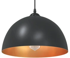 Pakabinamas šviestuvas Pakabinami šviestuvai, 2 vnt., reguliuojamo aukščio, E27, juodi, Ø 30 cm, metaliniai