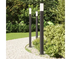 Pakabinamas šviestuvas Stulpeliniai šviestuvai su jutikliu, 3 vnt., 110 cm, juodi, IP44