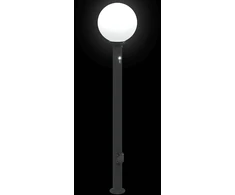 Pakabinamas šviestuvas Stulpeliniai šviestuvai su jutikliu ir lizdu, 3 vnt., 120 cm, juodi, IP44
