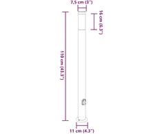 Pakabinamas šviestuvas Šviestuvai su išleidimo anga, 3 vnt., 110 cm, nerūdijantis plienas, IP44