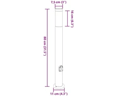 Pakabinamas šviestuvas Šviestuvai su išleidimo anga, 3 vnt., 80 cm, nerūdijantis plienas, IP44