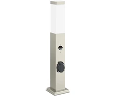 Pakabinamas šviestuvas Šviestuvai su jutikliu ir lizdu, 3 vnt., 50 cm, nerūdijantis plienas, IP44