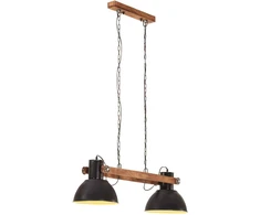 Pakabinamas šviestuvas, visiškai juodas, 109cm, 25W, E27