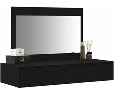 Makiažo stalas Juoda 100 x 40 x 70 cm Apdirbta mediena