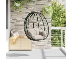 Kabantis kiaušinis Taupe 91,5 x 54,5 x 107 cm poliratanas