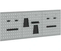 Įrankių sienelė 3 pcs Pilka 150 x 1 x 60 cm