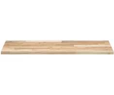 Pakabinamos lentynos, 4 vnt., 100x40x2 cm, neapdorota akacijos masyvo mediena