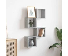 Sieninės lentynos 4 pcs Pilkas Sonoma 26 x 15 x 26 cm