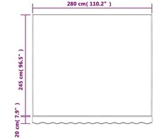 Pakaitinis audinys markizei, įvairių spalvų, 3x2,5m, dryžuotas