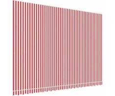 Pakaitinis audinys markizei, raudonas/baltas, 5x3,5m, dryžuotas