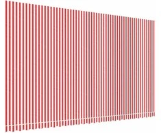 Pakaitinis audinys markizei, raudonas/baltas, 6x3,5m, dryžuotas