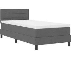 Kiemas lova su čiužiniu Tamsiai pilka 80 x 200 cm audinys