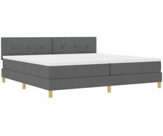 Kiemas lova su pagalve Tamsiai pilka 200 x 200 cm audinys