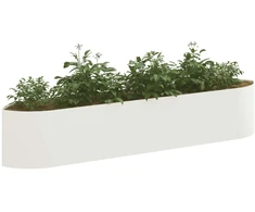Pakelta sodo lova Balta 220 x 40 x 40 cm Plienas