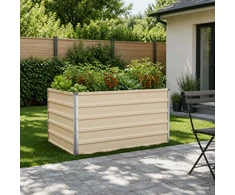 Pakelta sodo lova Ivory 100 x 80 x 55 cm Galvanizuotas plienas