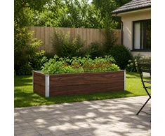 Pakelta sodo lova Juoda 100 x 40 x 24 cm