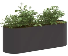 Pakelta sodo lova Juoda 120 x 40 x 40 cm Plienas