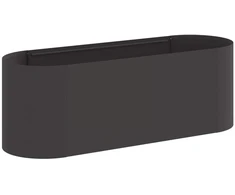 Pakelta sodo lova Juoda 120 x 40 x 40 cm Plienas