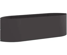 Pakelta sodo lova Juoda 140 x 40 x 40 cm Plienas