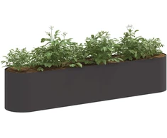 Pakelta sodo lova Juoda 200 x 40 x 40 cm