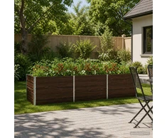 Pakelta sodo lova Juoda 240 x 80 x 55 cm