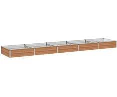 Pakelta sodo lova Medžio rudas 400 x 80 x 24 cm