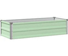 Pakelta sodo lova Pastelinė žalia 100 x 40 x 24 cm