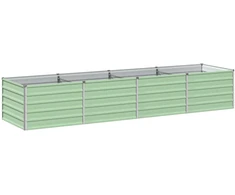 Pakelta sodo lova Pastelinė žalia 320 x 80 x 55 cm