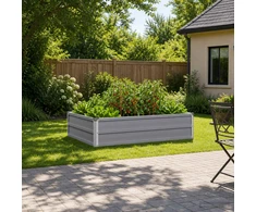 Pakelta sodo lova Pilka 100 x 80 x 24 cm