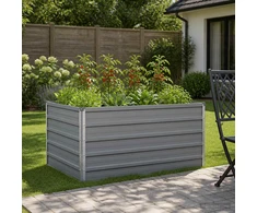 Pakelta sodo lova Pilka 100 x 80 x 55 cm