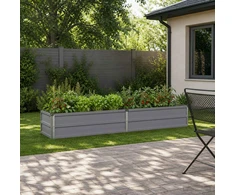 Pakelta sodo lova Pilka 160 x 40 x 24 cm