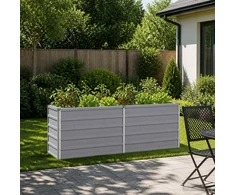 Pakelta sodo lova Pilka 160 x 40 x 55 cm