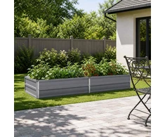Pakelta sodo lova Pilka 160 x 80 x 24 cm