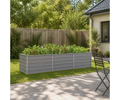 Pakelta sodo lova Pilka 240 x 80 x 55 cm