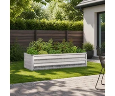 Pakelta sodo lova Sidabrinė 100 x 40 x 24 cm cinkuotas