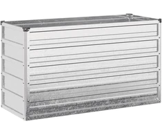 Pakelta sodo lova Sidabrinė 100 x 40 x 55 cm cinkuotas