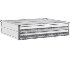 Pakelta sodo lova Sidabrinė 100 x 80 x 24 cm cinkuotas