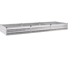 Pakelta sodo lova Sidabrinė 240 x 80 x 24 cm cinkuotas
