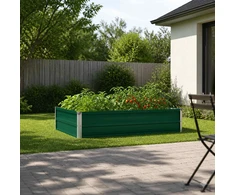 Pakelta sodo lova Žalia 100 x 80 x 24 cm Galvanizuotas plienas