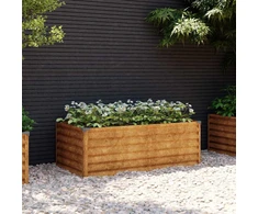 Aukštas sodo lovelis, 100x50x36cm, Corten plienas