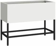Pakeltas Sodo Vazonas Balta 60 x 26 x 48 cm Plienas
