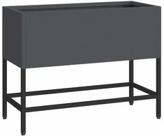 Pakeltas Sodo Vazonas Antracitas 60 x 26 x 45 cm Plienas